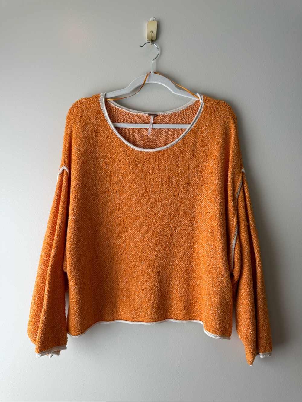 Free People Cozy Orange Women's Pullover Sweater